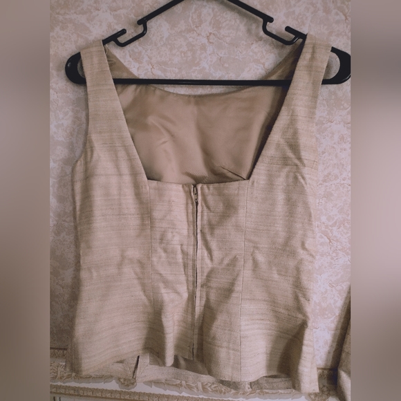 Vintage Noviello-Bloom Linen look suit size 4 - Picture 7 of 8